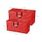 Hastings Home Set of 2 Christmas Tree Storage Bags for 7.5-16 Ft Artificial Trees, Protect Holiday Decorations(Red) 107846LIT - alternate 3